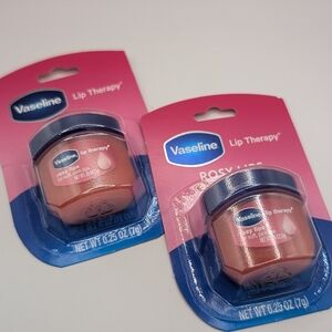 New! Vaseline Rosy Lips Lip Therapy Set Of 2